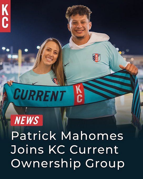 NFL star Patrick Mahomes joins NWSL team Kansas City Current's ownership  group