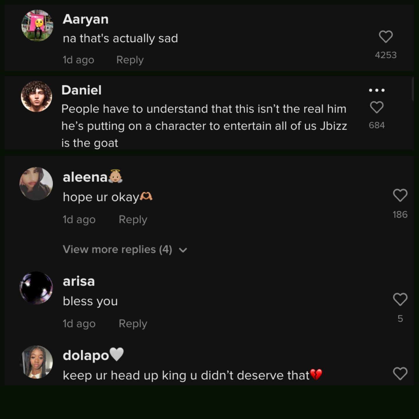 Social media users showered their support after the content creator narrated his story of being attacked by 4 men. (Image via TikTok)