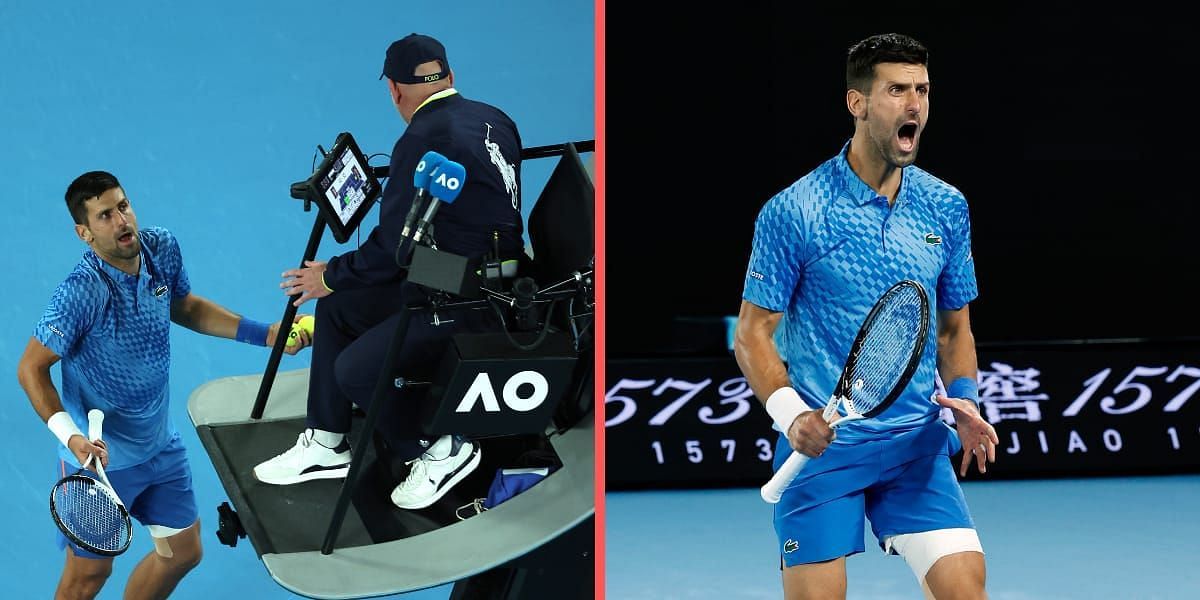 Novak Djokovic approached chair umpire Fergus Murphy to complain against unruly fans
