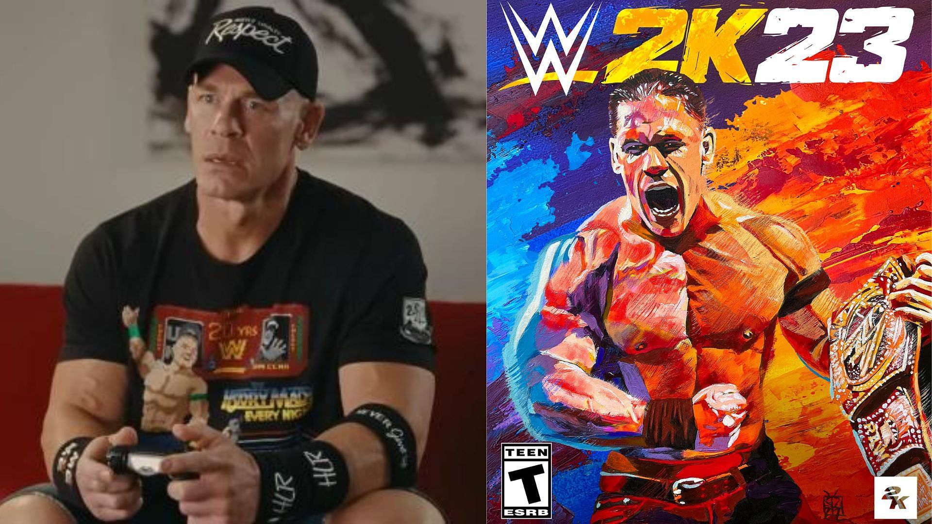 A number of celebrities and superstars appeared with John Cena on WWE 2K23 cover video