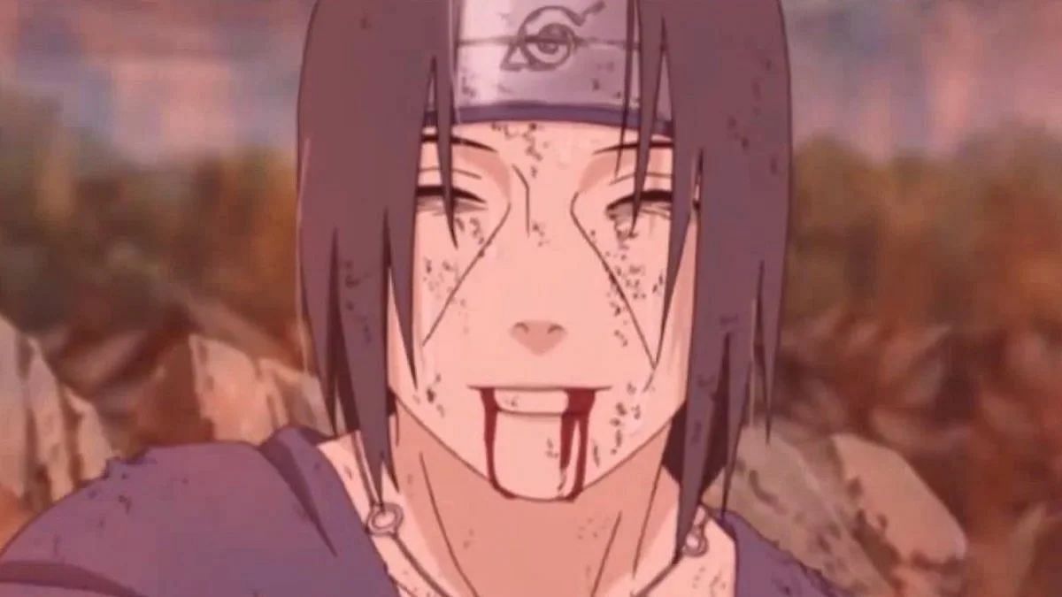 Itachi dies with a smile on his face (Image via Pierrot Studios)