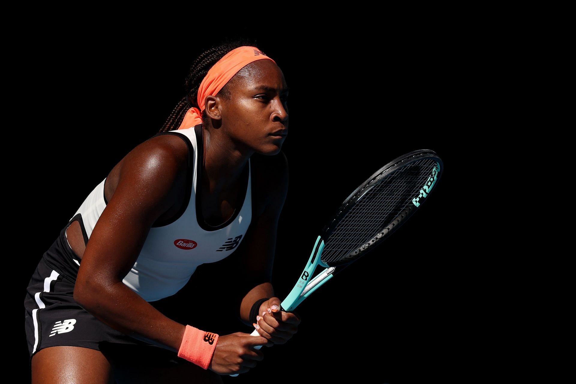 Coco Gauff at the Rod Laver Arena