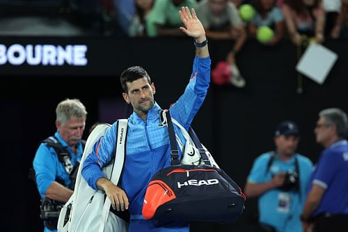 Novak Djokovic at the 2023 Australian Open