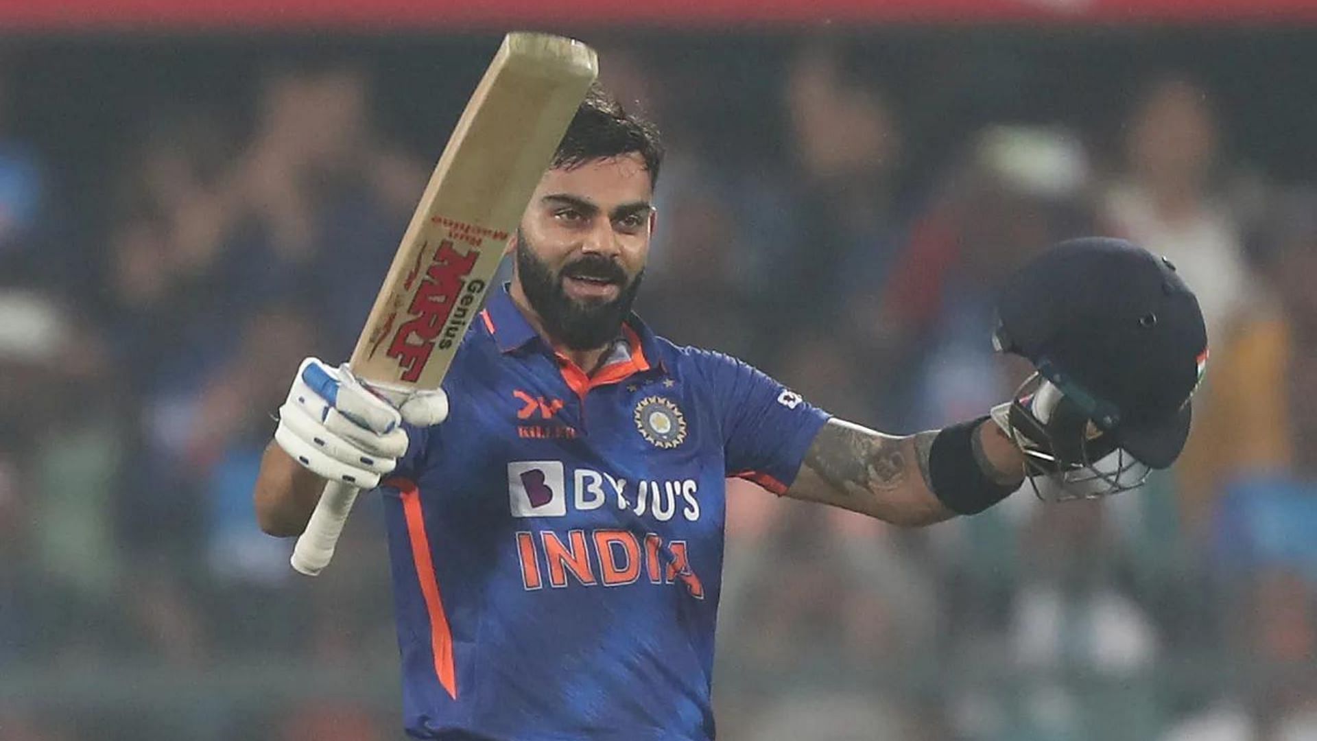 Virat Kohli celebrates his 45th ODI hundred. (P.C.:BCCI)