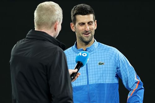 Novak Djokovic at the 2023 Australian Open