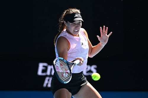 Jessica Pegula in action at the Australian Open