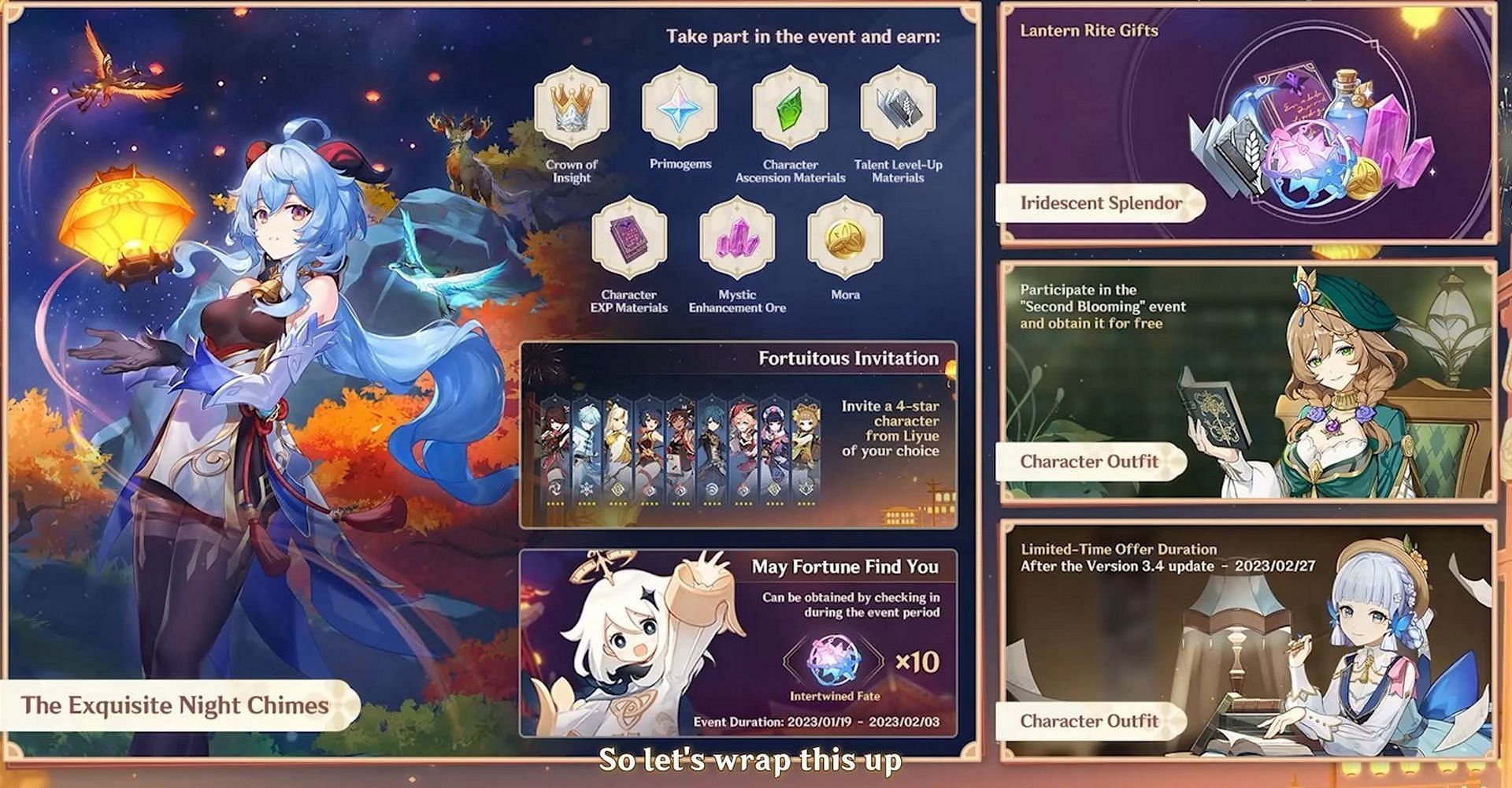 The free 10 Fates can be seen in the &quot;May Fortune Find You&quot; section at the bottom (Image via HoYoverse)