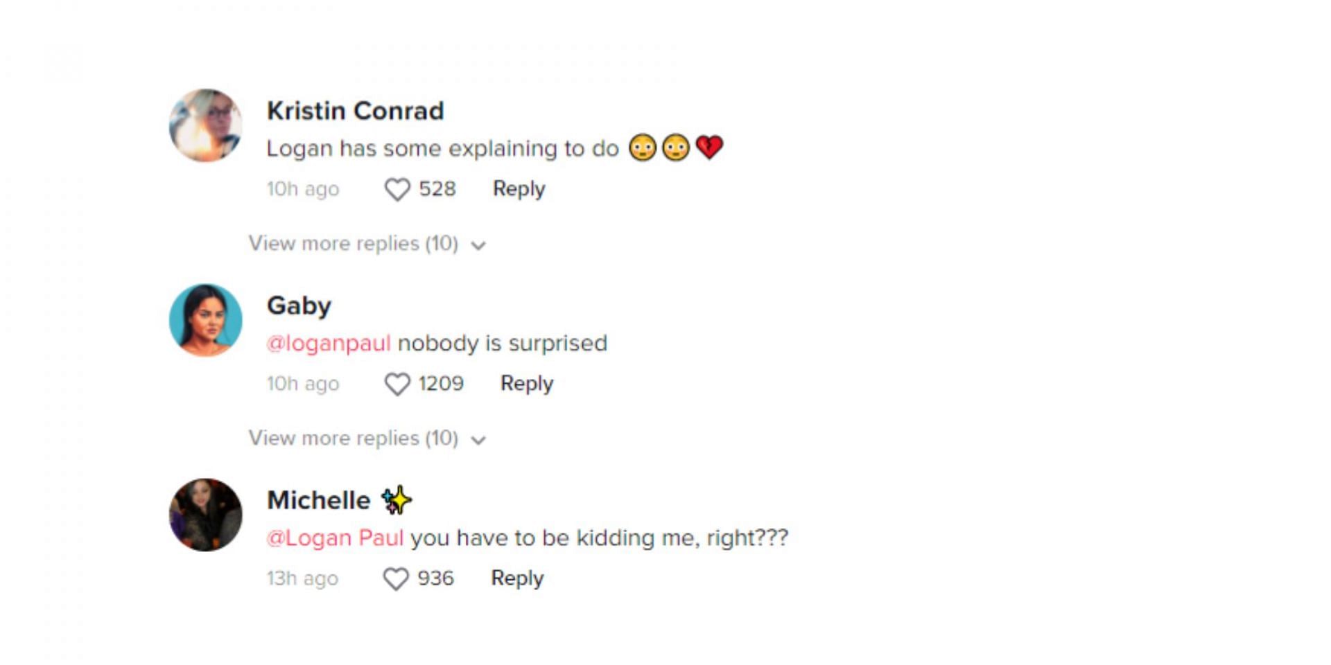 Screenshot of TikTok users commenting on Gentle Barn&#039;s video (Image via TikTok)