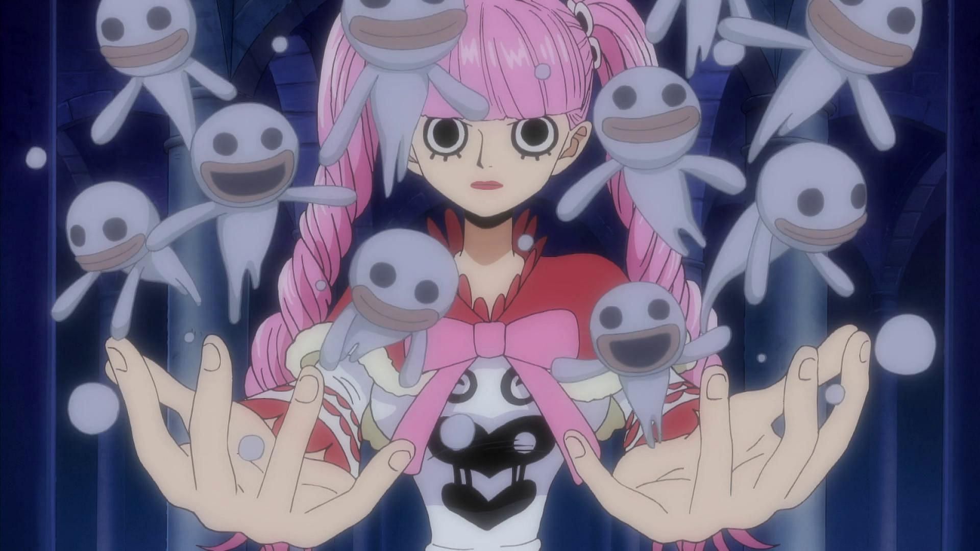 With her Hollow-Hollow Fruit, Perona can create and control various types of ghosts (Image via Toei Animation, One Piece)