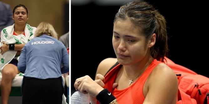 Tearful Emma Raducanu retires from ASB Classic 2R match after rolling her ankle