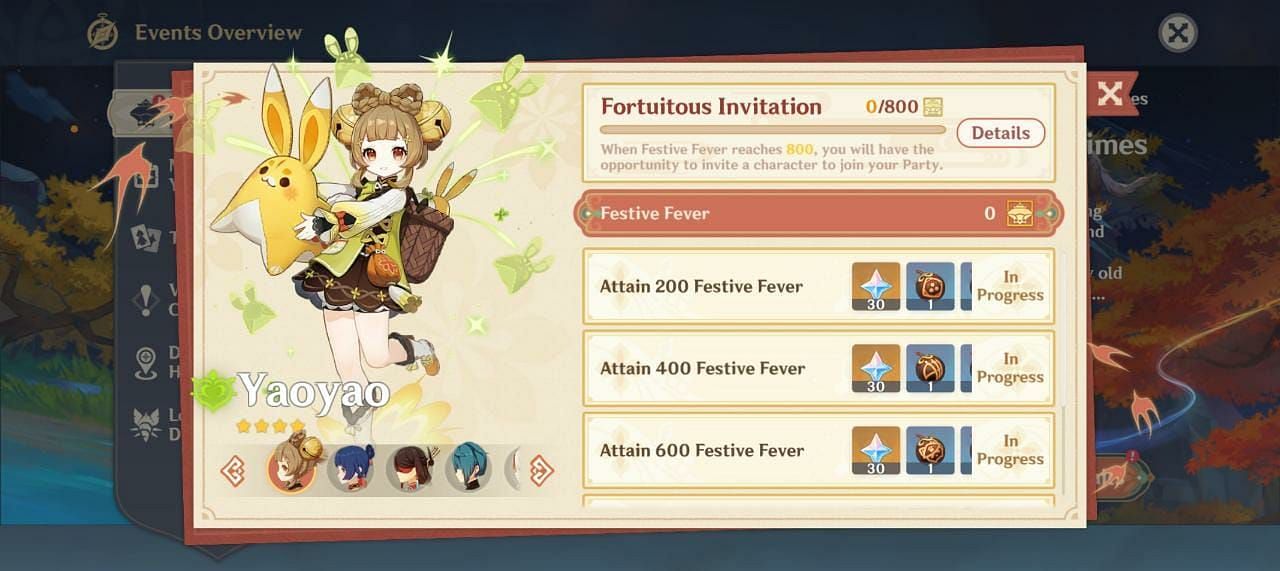 Players can claim their free four-star from the Fortuitous Invitation (Image via Genshin Impact)