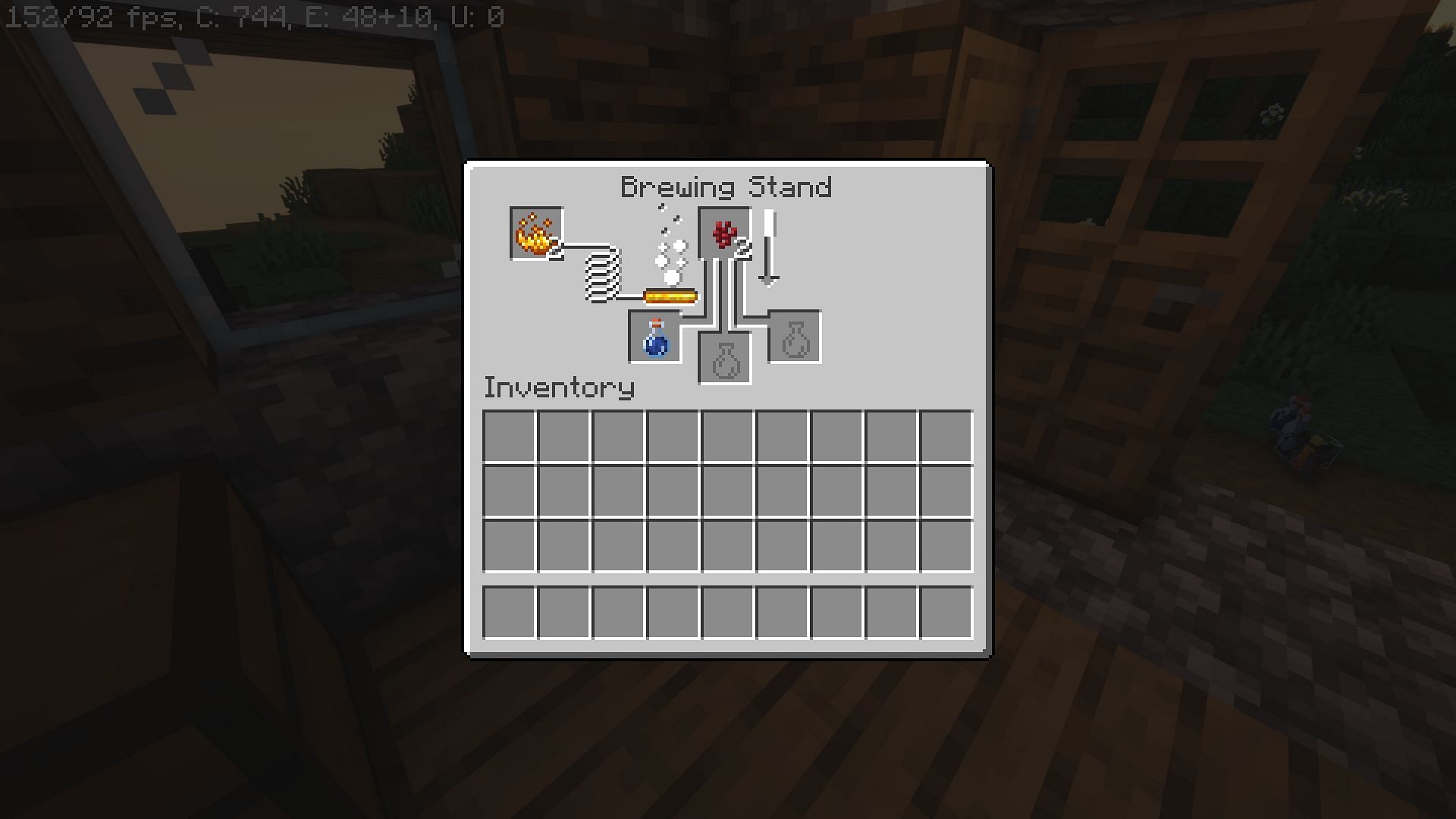 Brewing an awkward potion in Minecraft (Image via Mojang)