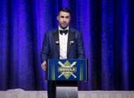 Justin Verlander accepting his award