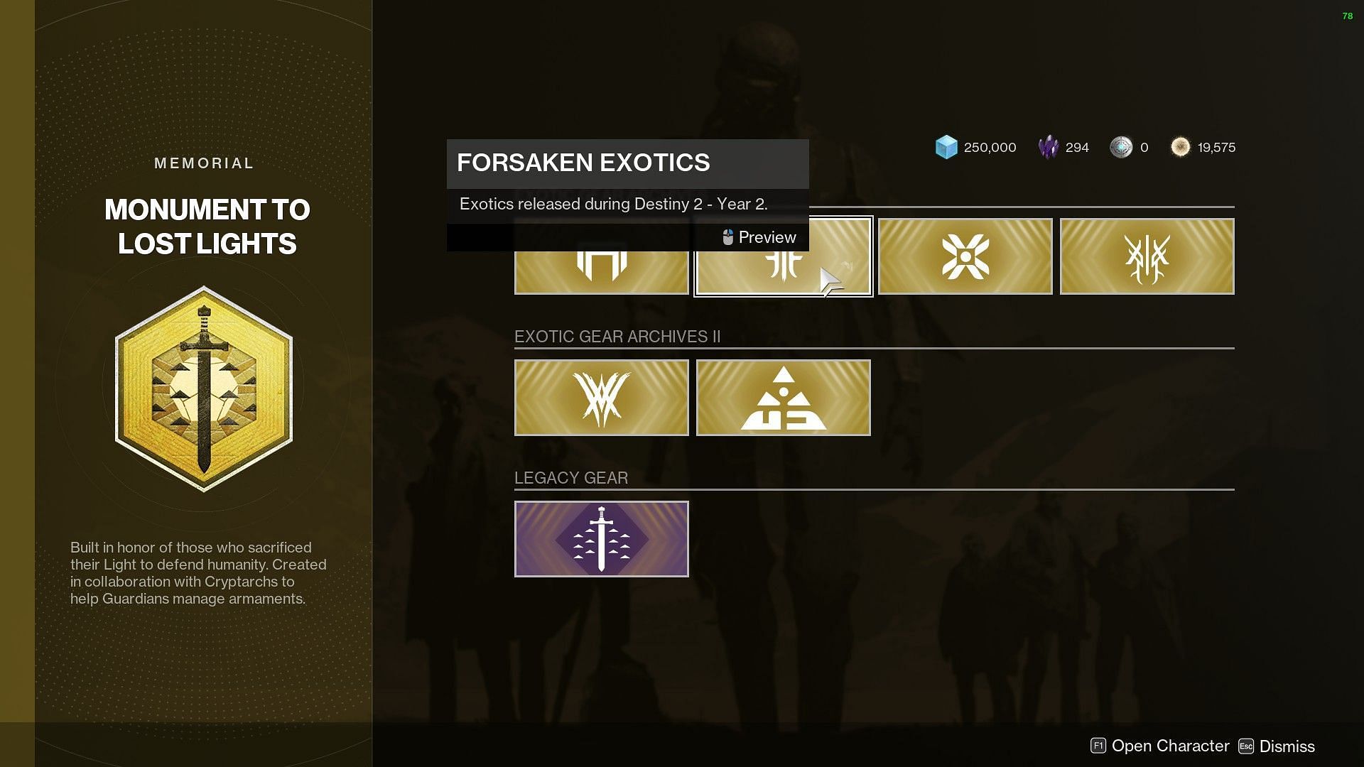 Forsaken Exotics (Image via Destiny 2)