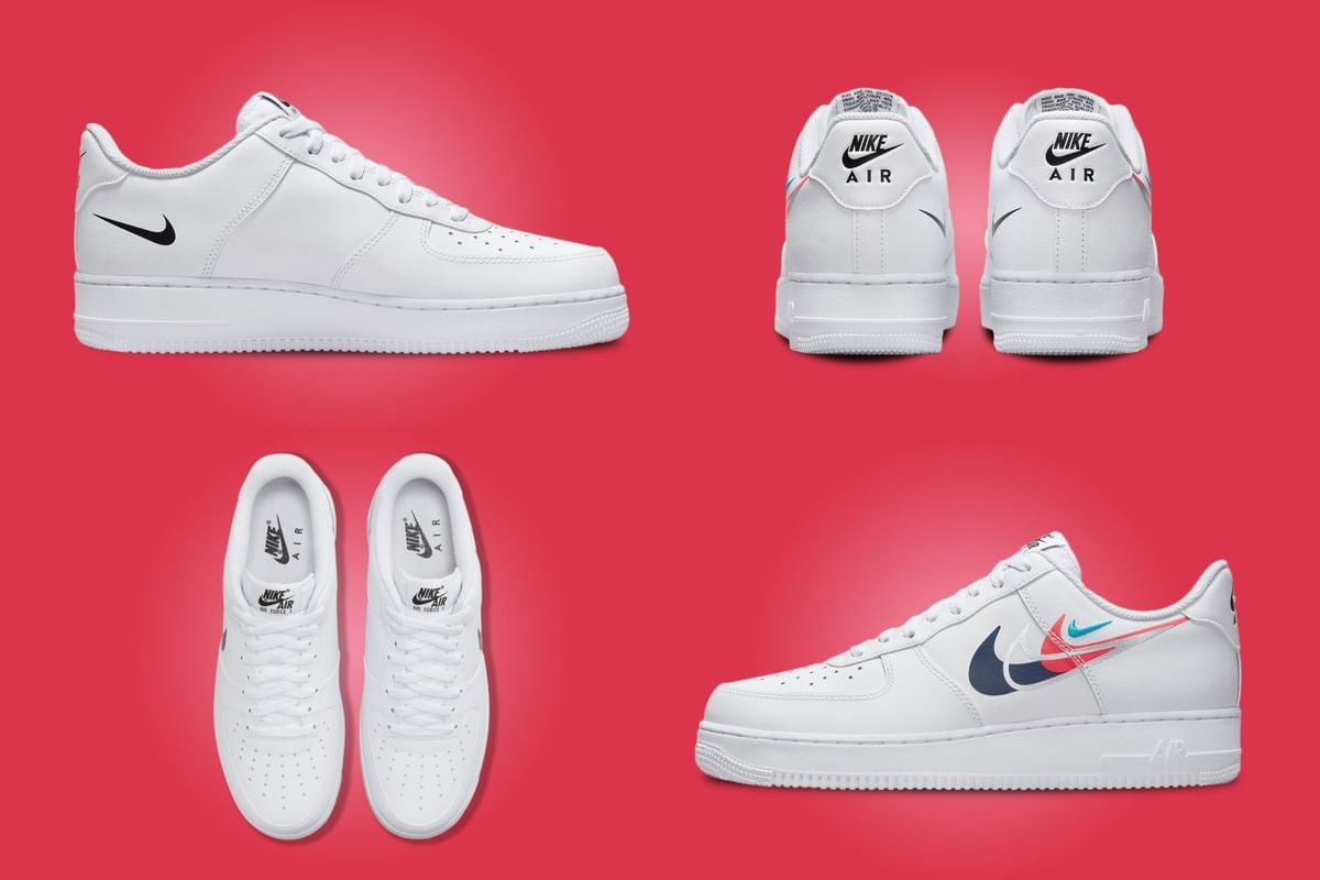 air force 1 swoosh pack white