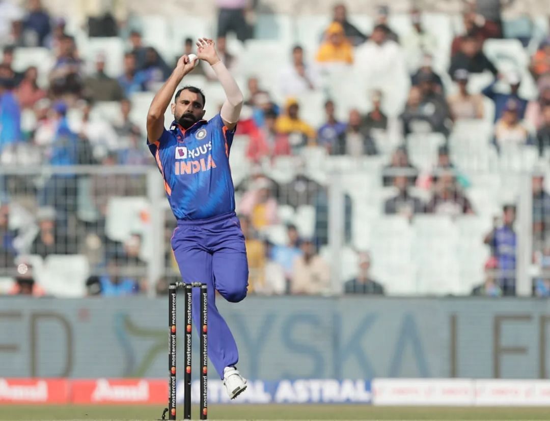 Mohammed Shami in action during the second ODI [Pic Credit: BCCI]