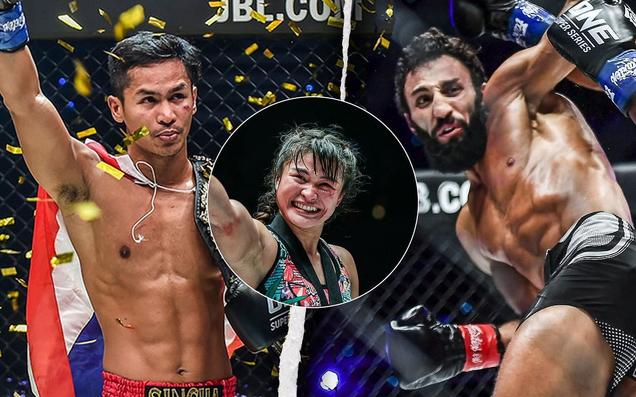 Stamp Fairtex (Centre) previews Superbon (Left) versus Allazov (Right)