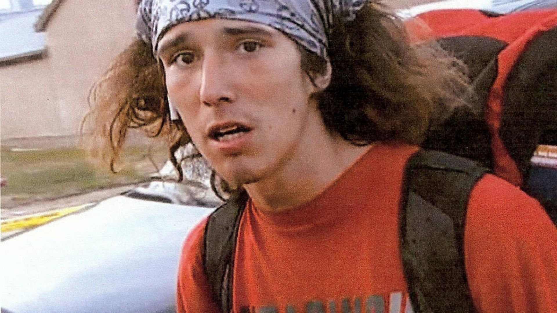 What is The Hatchet Wielding Hitchhiker's real name, and where is he now?