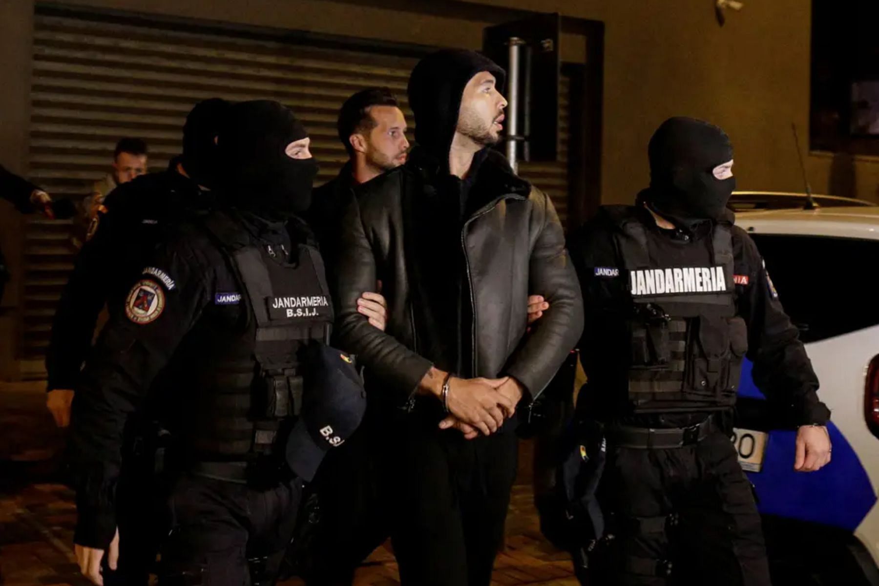 Andrew Tate was arrested on December 29 from his house in Bucharest. (Image via Octav Ganea/Reuters)