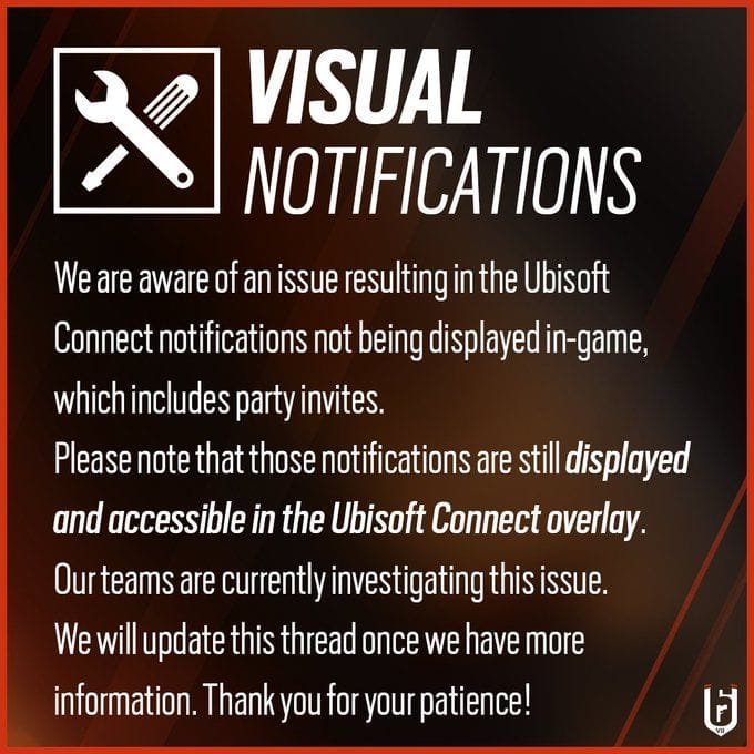 Rainbow Six Siege “Ubisoft Connect not displaying notifications“ : How ...