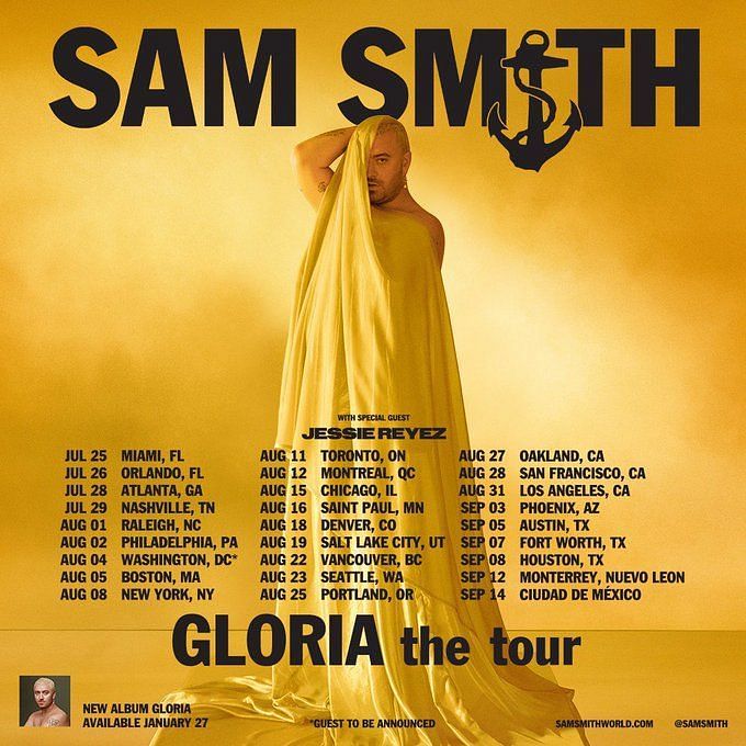 sam smith tour setlist