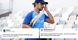 "Ab bas gaali dena baki hain management ko" - Fans slam BCCI after they pick Ishan Kishan for first 2 Tests against Australia