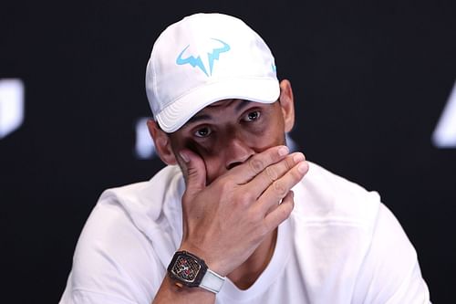 Rafael Nadal at a press conference