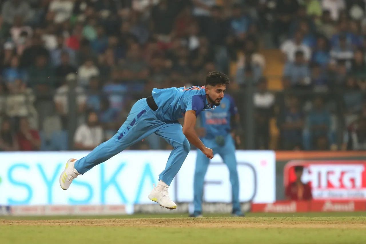 Umran Malik bowled a pacy spell in the first T20I against Sri Lanka. [P/C: BCCI]