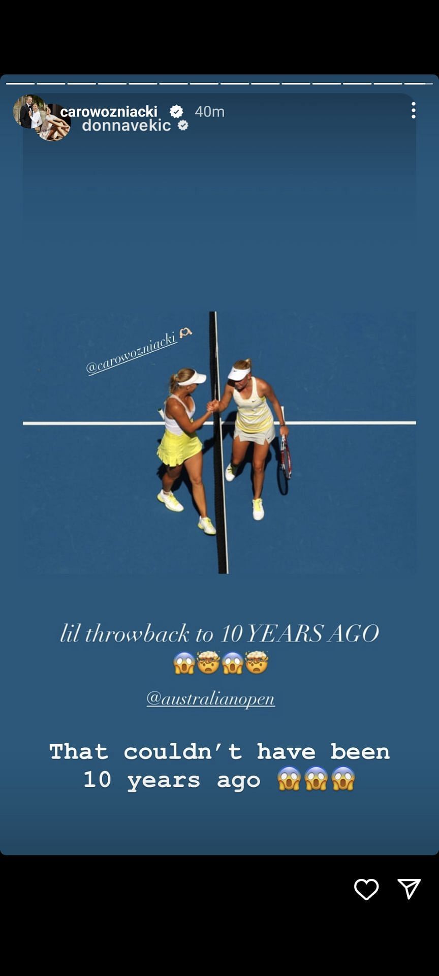 Caroline Wozniacki&#039;s Instagram story