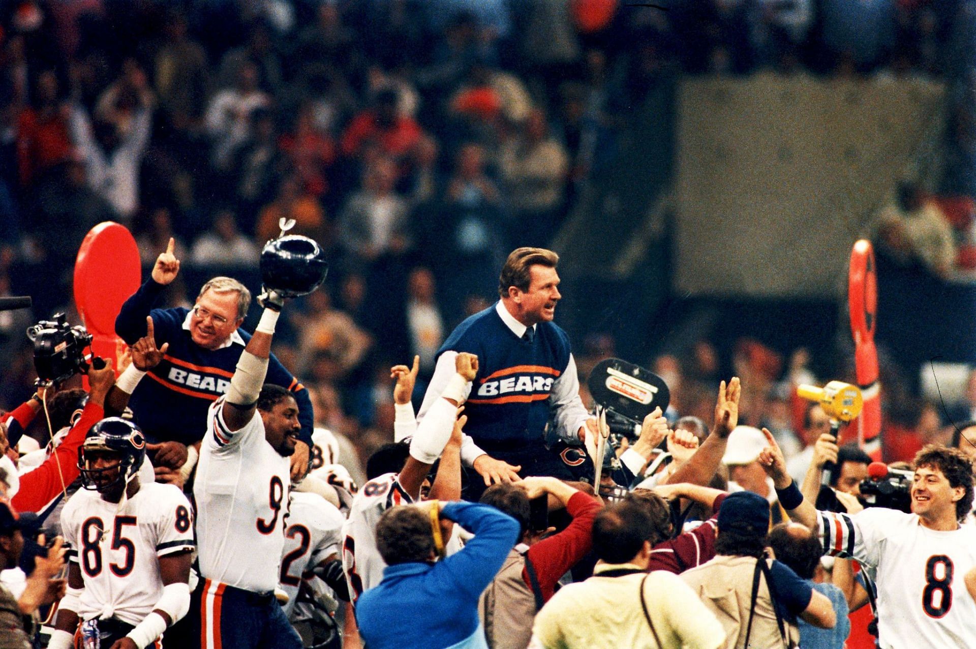 Mike Ditka after leading the Bears to Super Bowl XX