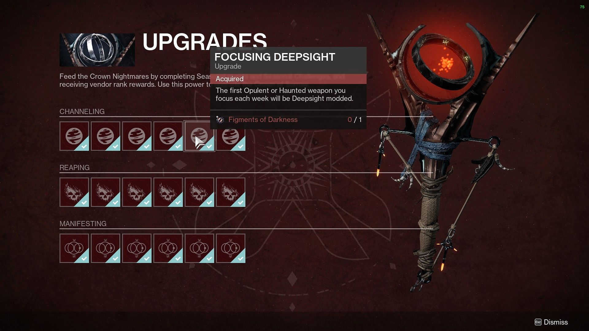 Focusing Deepsight upgrade (Image via Destiny 2)