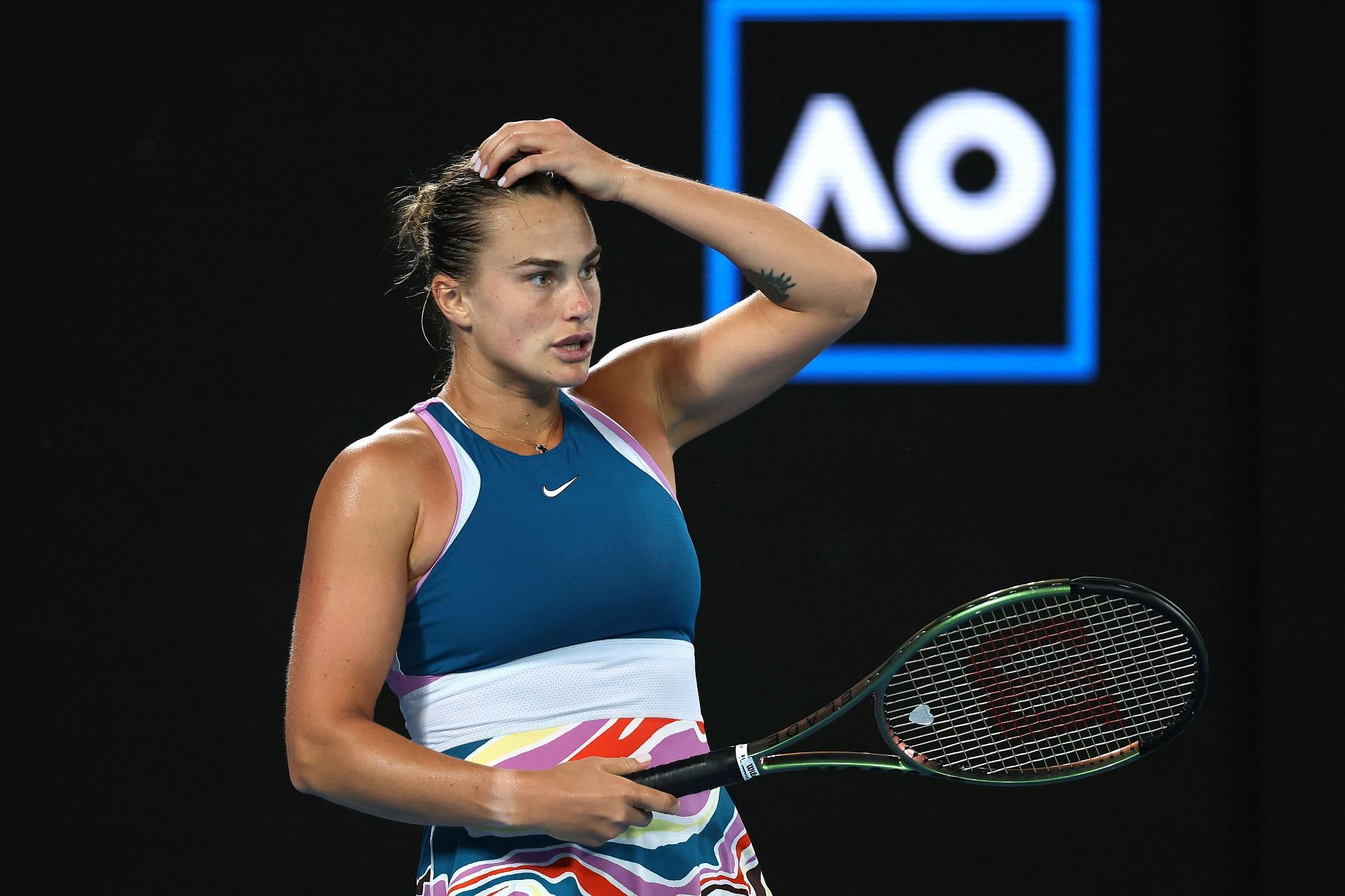 Aryna Sabalenka during the 2023 Australian Open