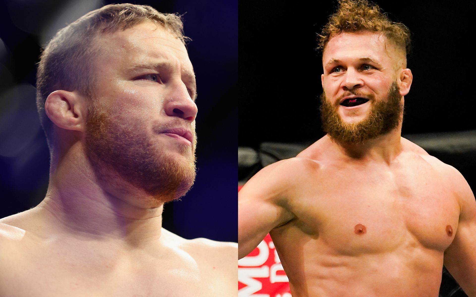 Justin Gaethje (left), Rafael Fiziev (right)