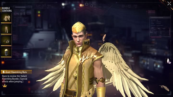 Free Fire Golden Angelic Ascension Event How To Get Valiant Havenking Bundle And Gleaming 3187