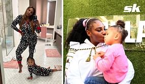Serena Williams strikes a pose with daughter Olympia in matching nightsuits, shares glimpses of their "nighttime shenanigans"