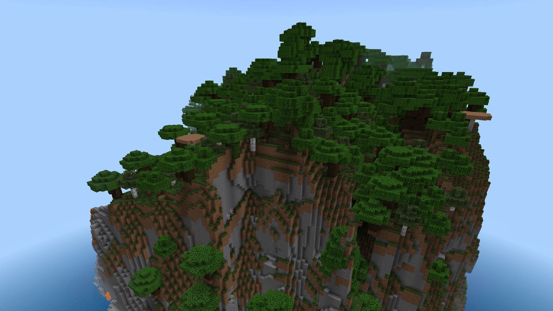 Survival island enthusiasts should get a kick out of this Minecraft Bedrock seed (Image via Mojang)