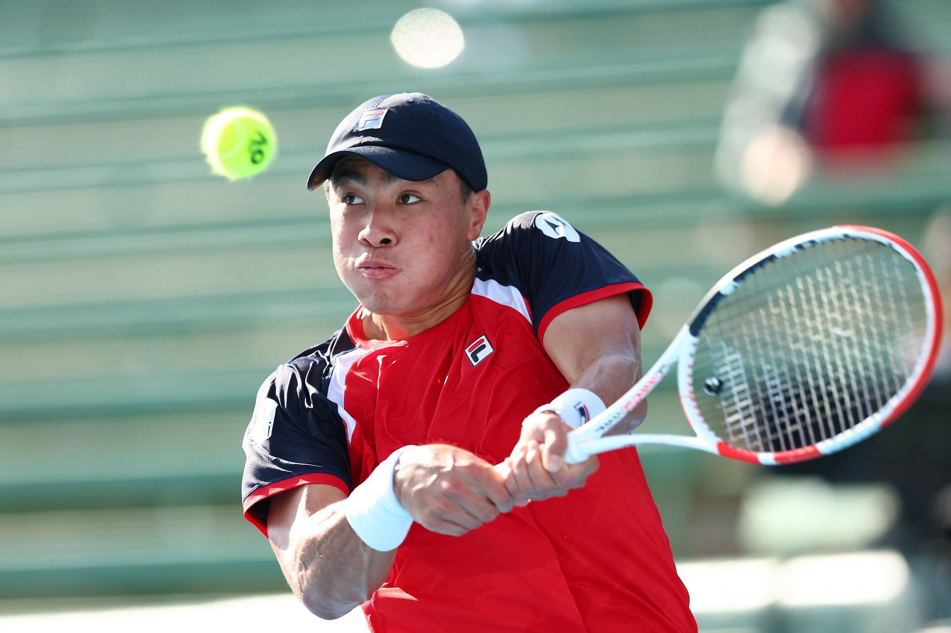 Nakashima in action at the 2023 Kooyong Classic