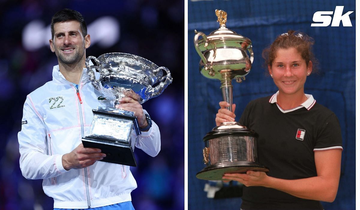Novak Djokovic and Monica Seles