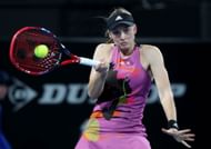 Elena Rybakina in action at the 2023 Adelaide International 1