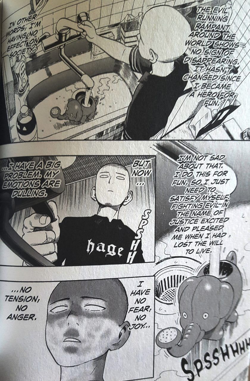 Saitama confesses about his dulling senses in One Punch Man manga (Image via ONE, Yusuke Murata)