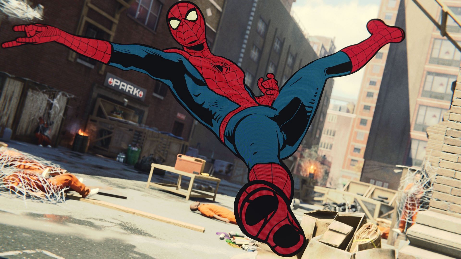 The &quot;Vintage Comic Book&quot; Suit (Image via Insomniac Games)