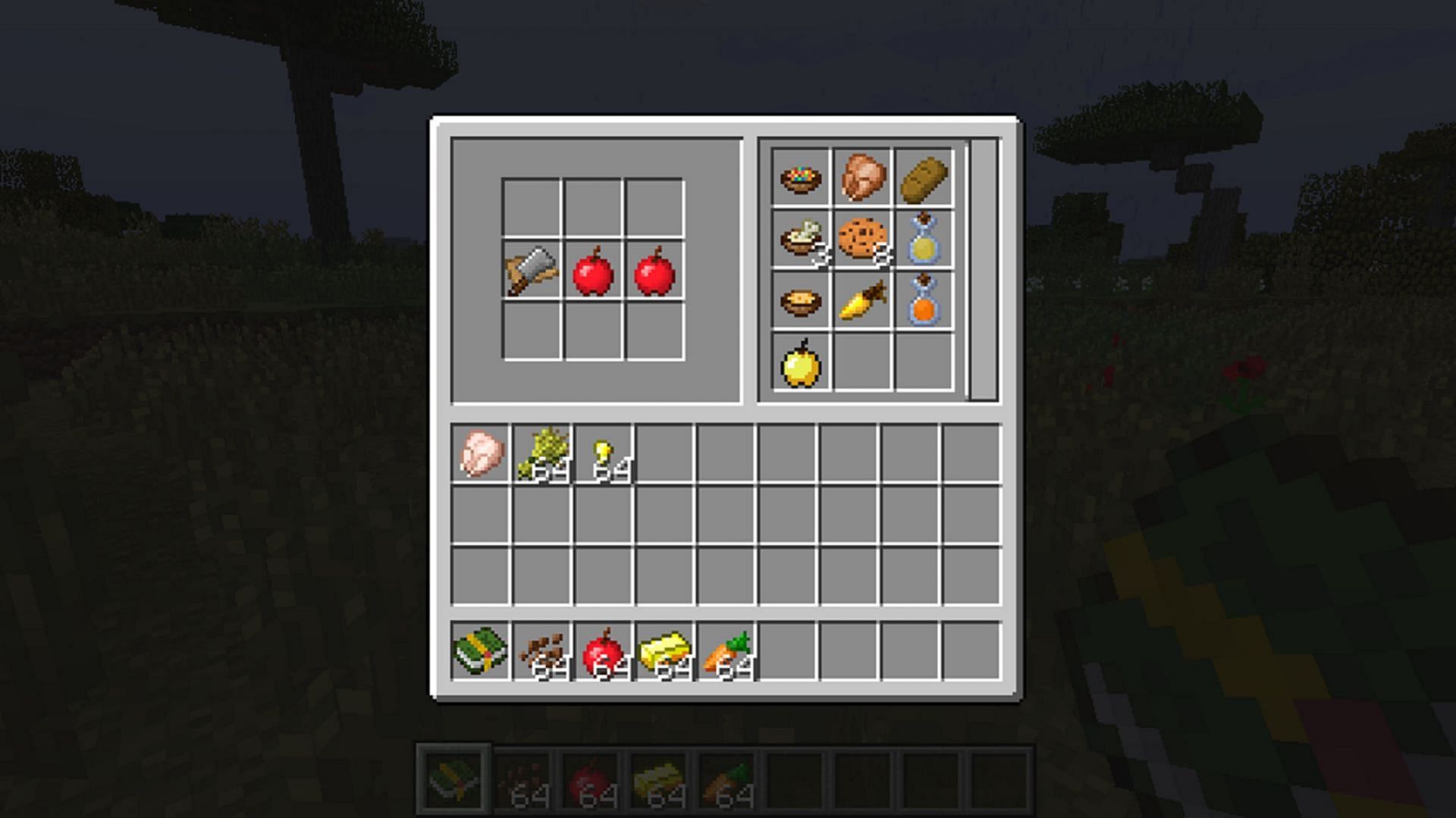 A small example of the new foods offered in Cooking for Blockheads (Image via BlayTheNinth/CurseForge)
