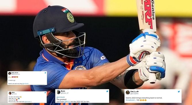 “There's one and only king” - Fans react as Virat Kohli equals Sachin Tendulkar’s record of most tons at home