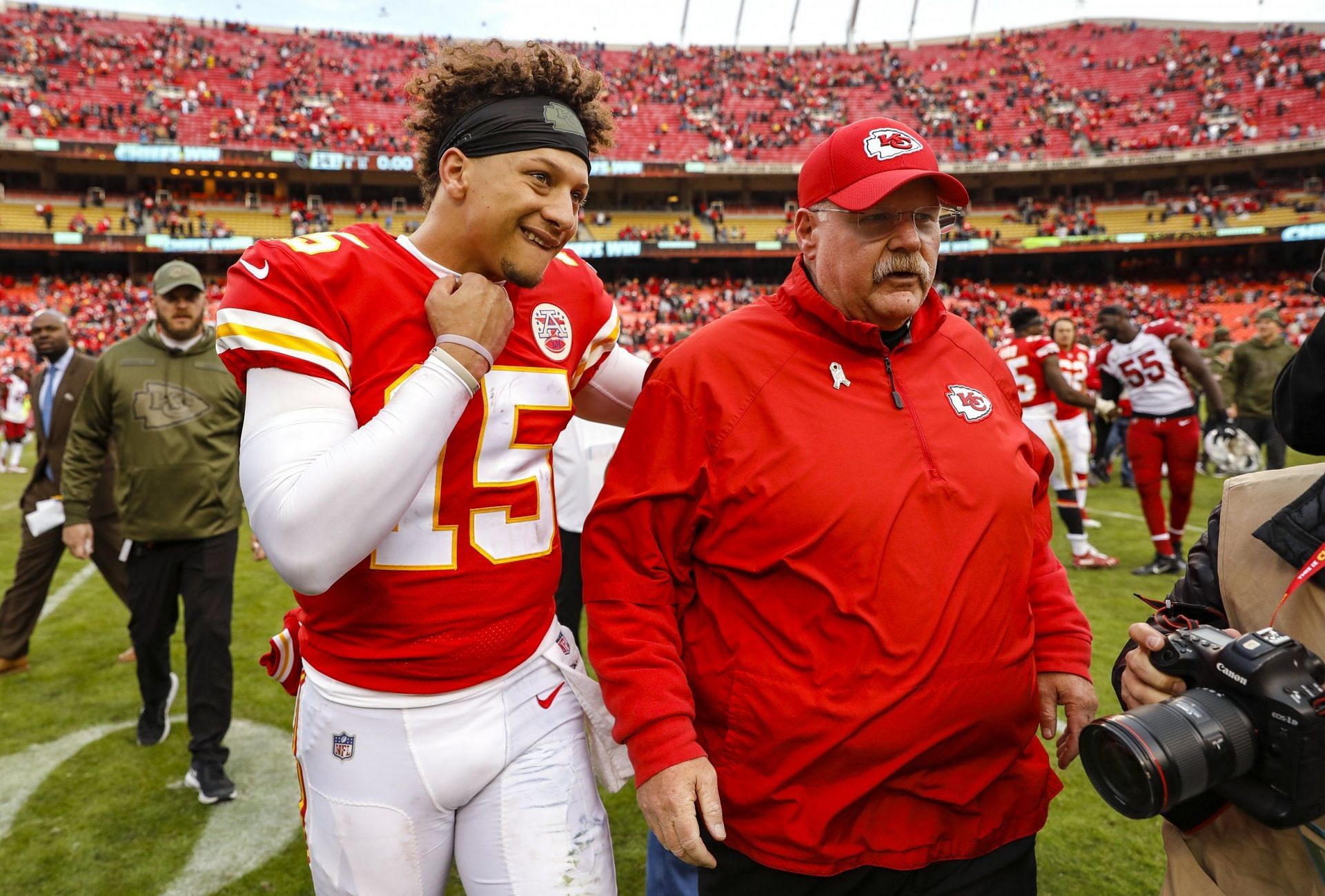 Kansas City Chiefs QB Patrick Mahomes with Reid