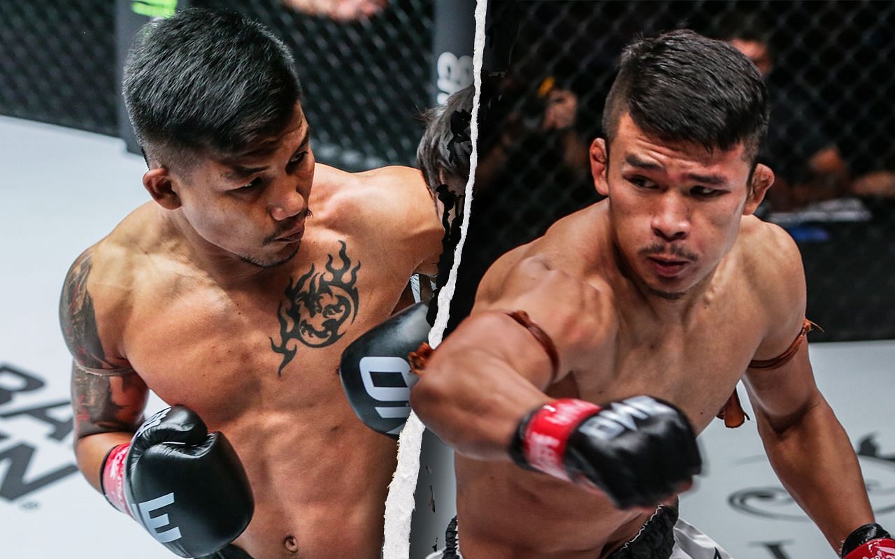 Rodtang Jitmuangnon (L) / Superlek Kiatmoo9 (R) -- Photo by ONE Championship