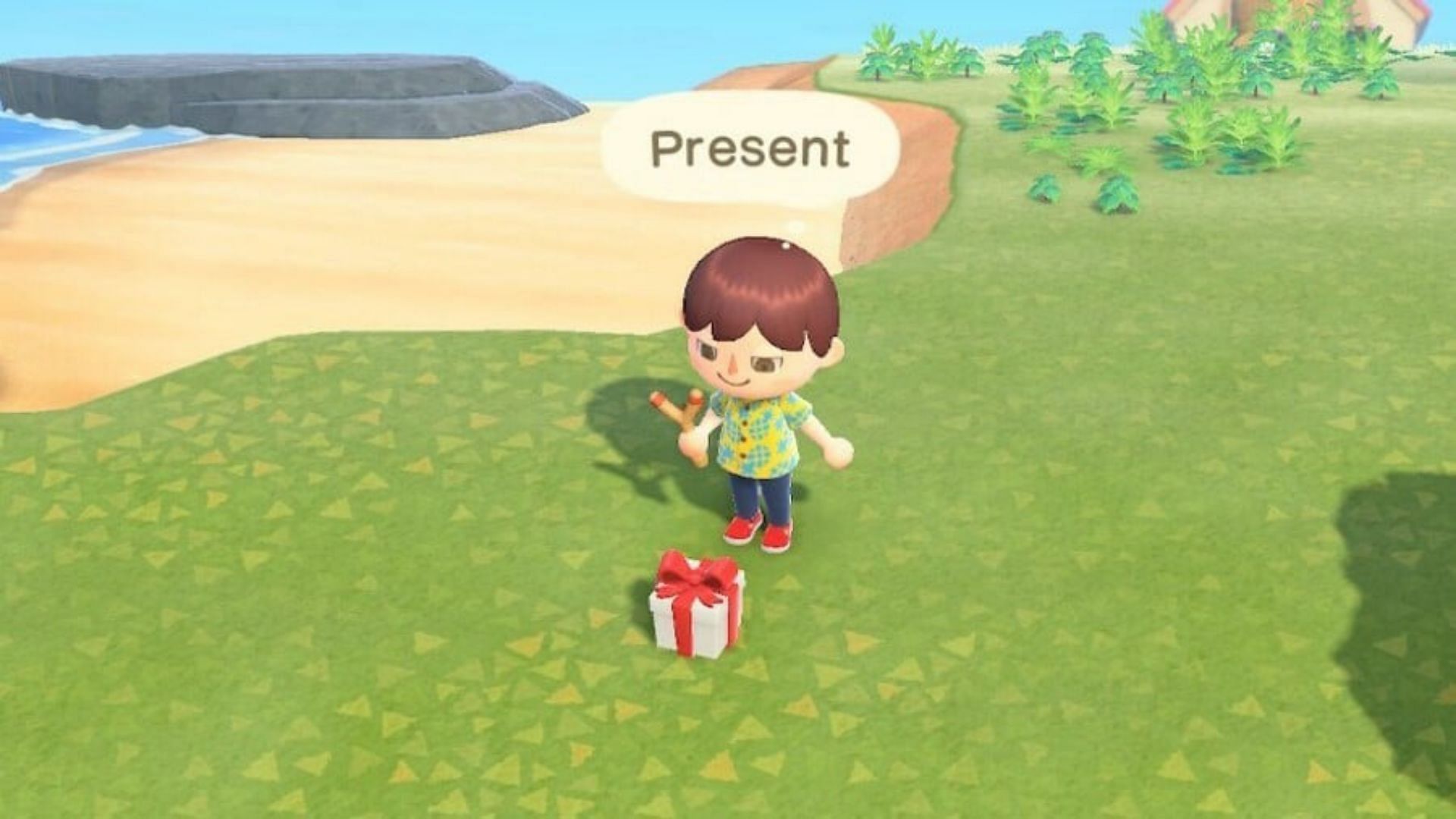 The gift is all yours after popping the balloon. (Image via Nintendo)