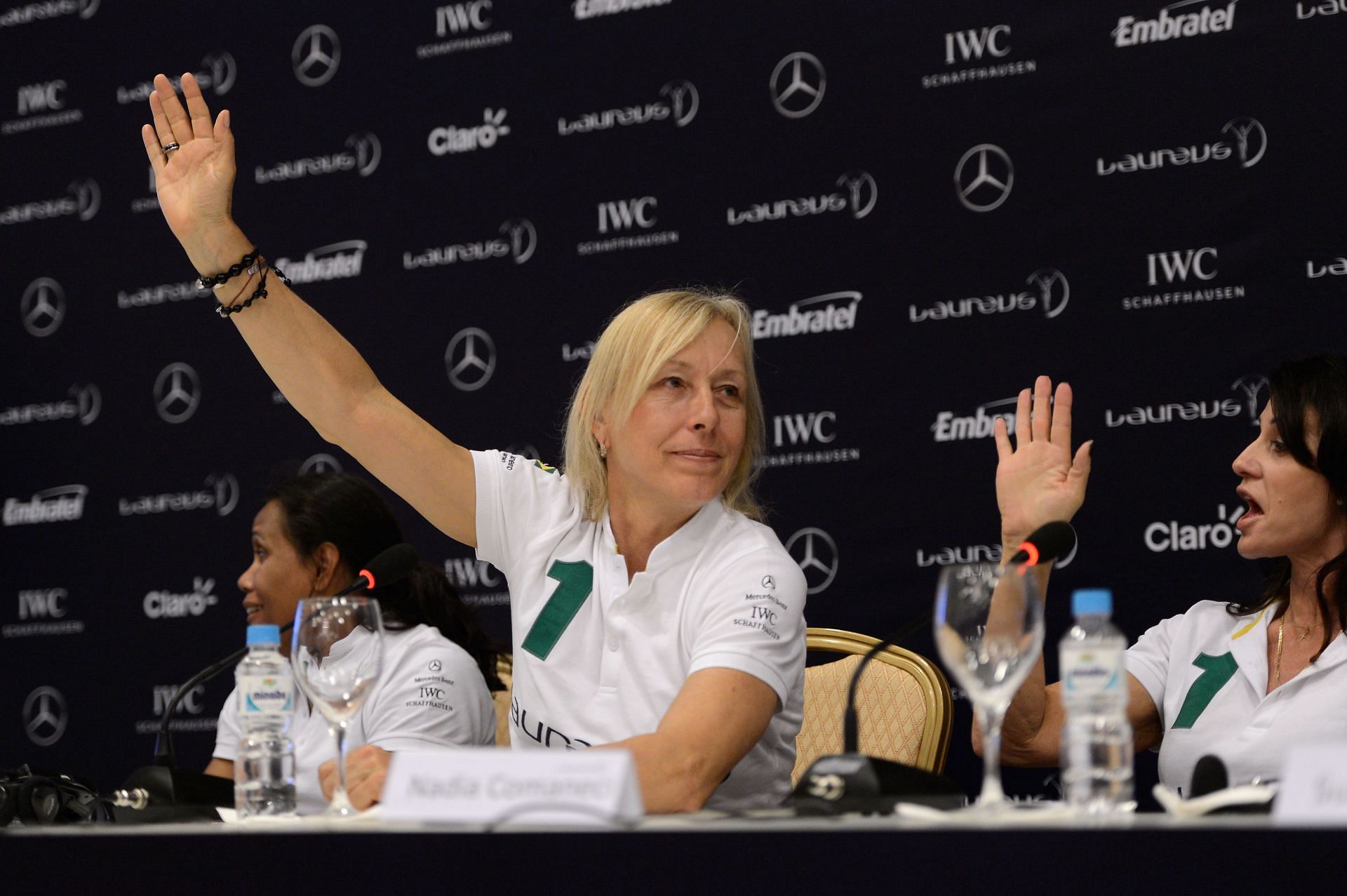Martina Navratilova at the 2013 Women in Sport Press Conference
