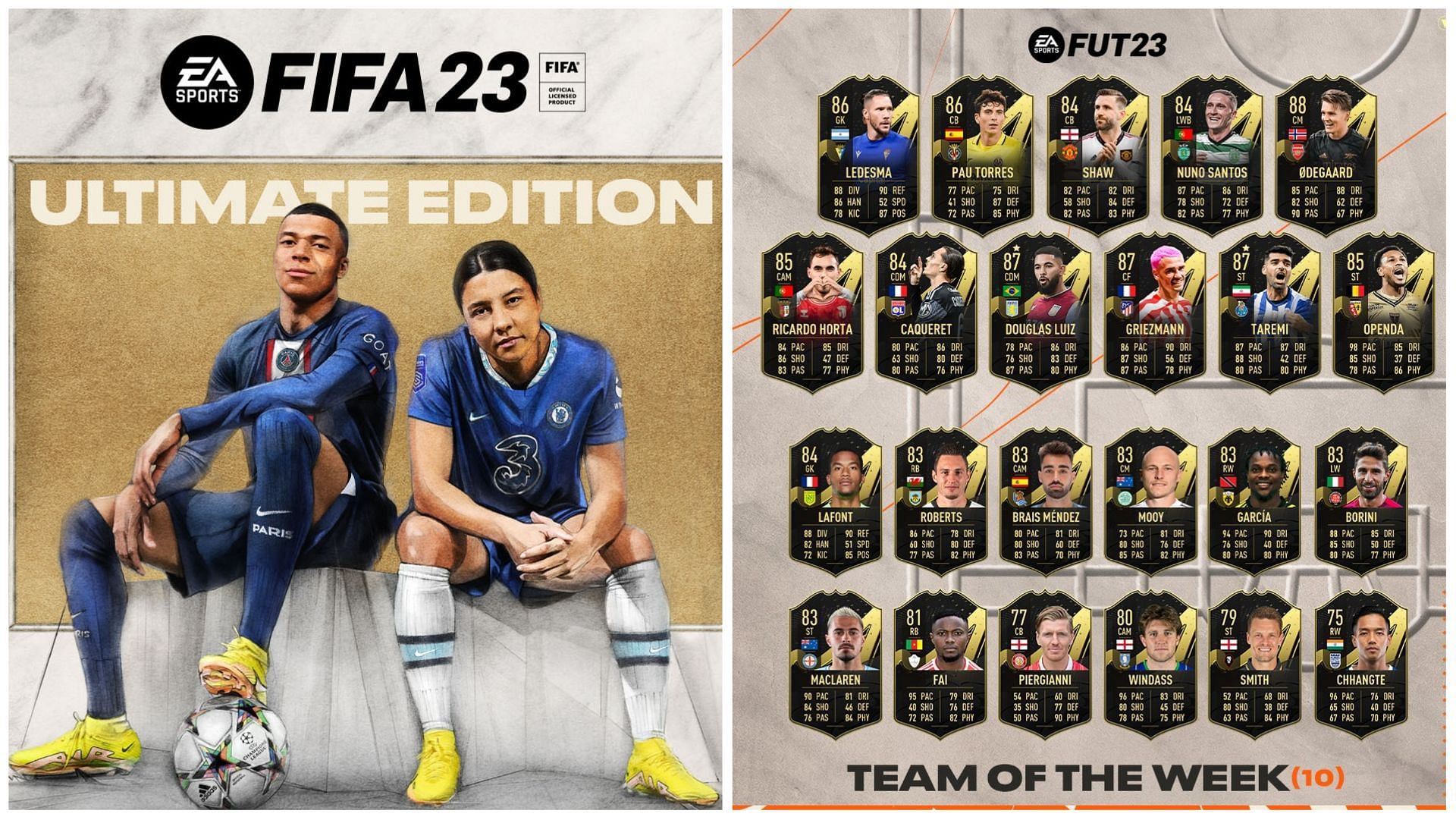TOTW 10 is live in FIFA 23 (Images via EA Sports)