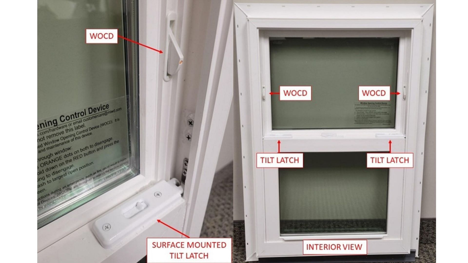recalled MI Windows and Doors 1620 vinyl single-hung impact windows (Image via CPSC)