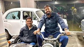 "Sholay 2 coming soon"- Hardik Pandya recreates iconic Bollywood scene with MS Dhoni in Ranchi